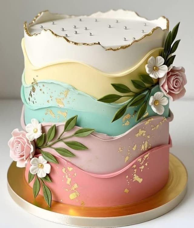 Pastel Bloom Cake