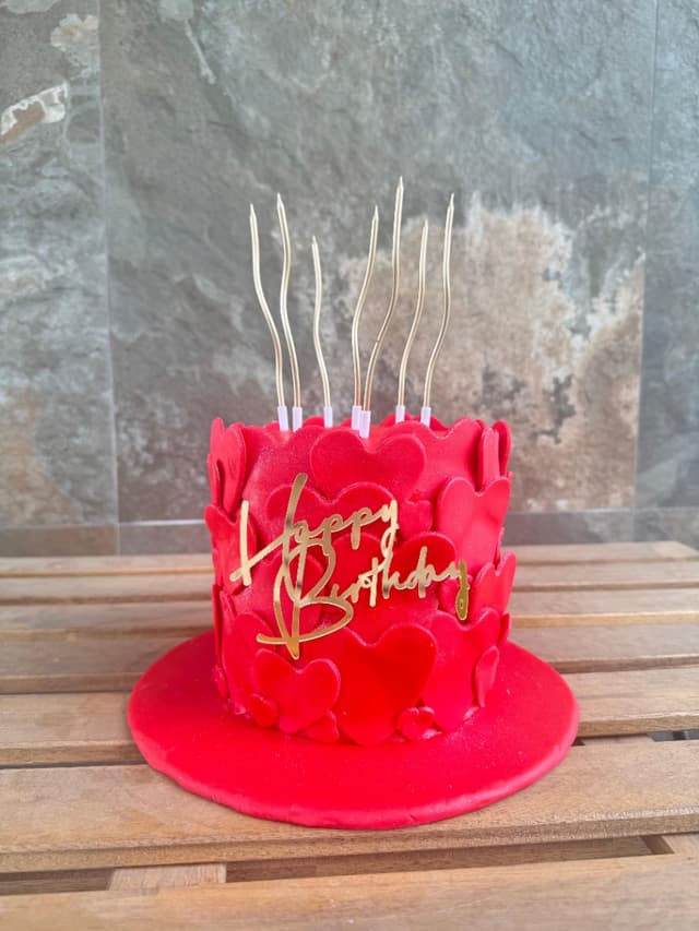 Red Velvet Heart Cake
