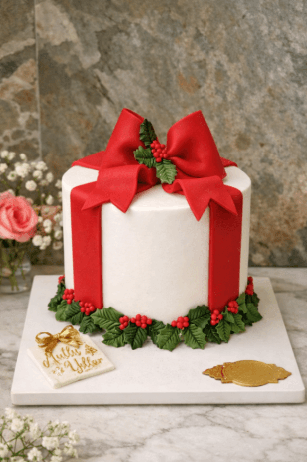 Christmas Gift Box Cake
