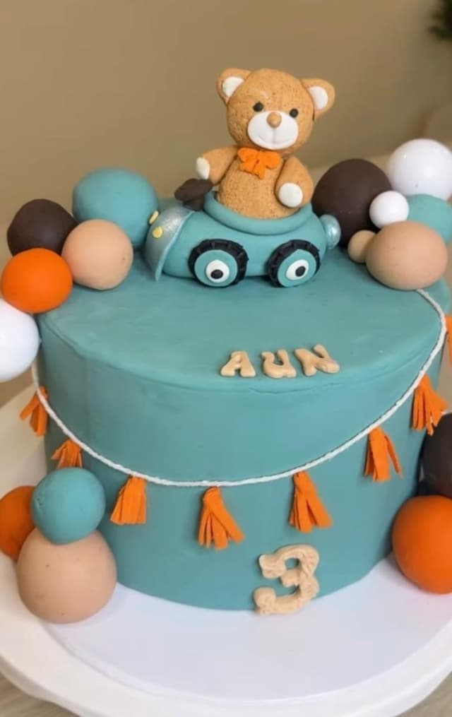 Teddy Racer Birthday Cake